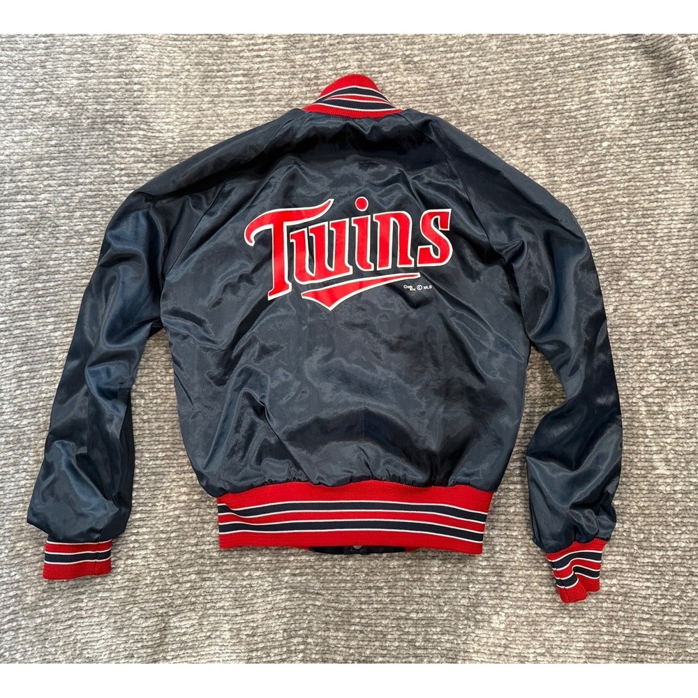 Vintage 80s Chalk Line Minnesota Twins Satin Bomber Jacket 10/12 Youth MLB - Picture 5 of 12